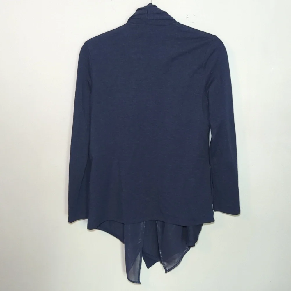 Zenergy by Chico's Blue Layered Open Front Cardigan Women's Size 0 / S